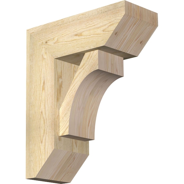 Ekena Millwork Westlake Slat Rough Sawn Bracket w/ Offset Brace, Douglas Fir, 8"W x 20"D x 24"H BKT0806X20X24WTL06RDF - main